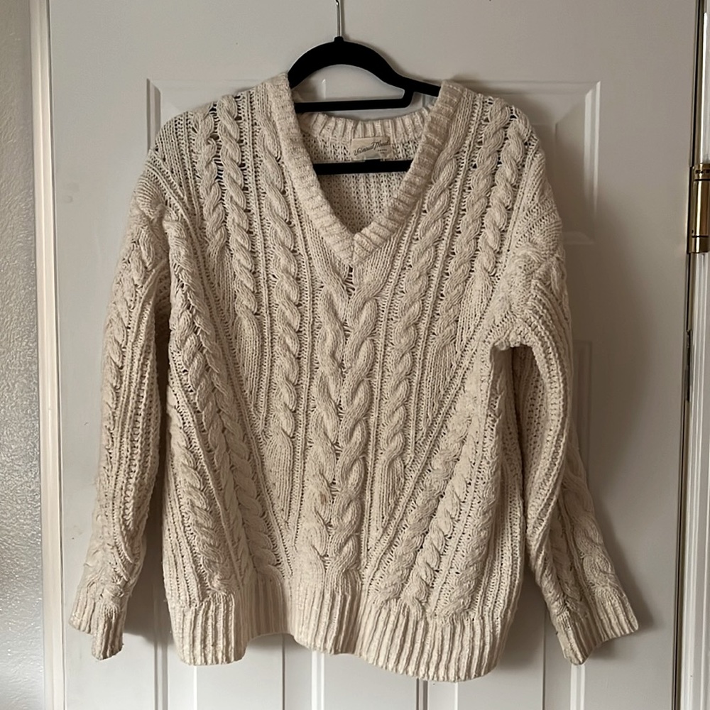 Cable knit sweater